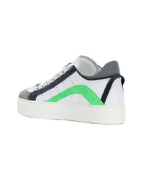 Baskets basses en cuir blanches DSQUARED2