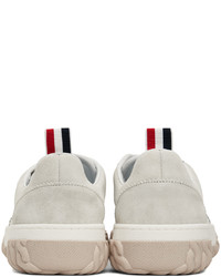 Baskets basses en cuir blanches Thom Browne