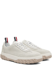 Baskets basses en cuir blanches Thom Browne