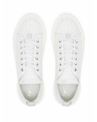 Baskets basses en cuir blanches Giuseppe Zanotti