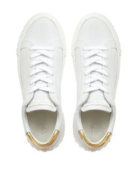 Baskets basses en cuir blanches Giuseppe Zanotti