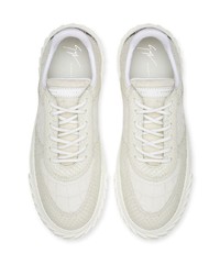 Baskets basses en cuir blanches Giuseppe Zanotti