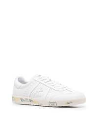 Baskets basses en cuir blanches Premiata