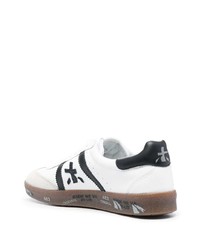 Baskets basses en cuir blanches Premiata