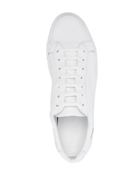 Baskets basses en cuir blanches Corneliani