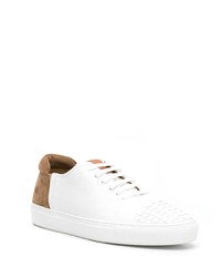 Baskets basses en cuir blanches Giorgio Armani