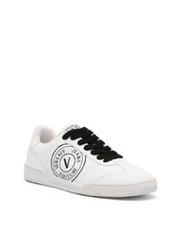 Baskets basses en cuir blanches VERSACE JEANS COUTURE