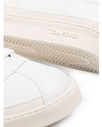 Baskets basses en cuir blanches Tom Ford