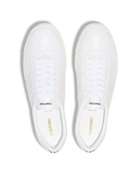 Baskets basses en cuir blanches Tom Ford