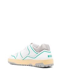 Baskets basses en cuir blanches MSGM