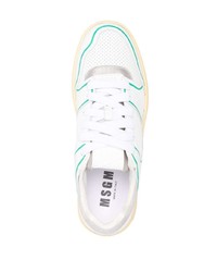 Baskets basses en cuir blanches MSGM