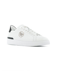 Baskets basses en cuir blanches Philipp Plein