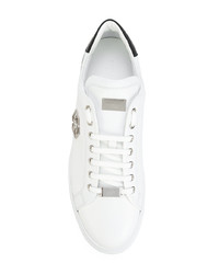 Baskets basses en cuir blanches Philipp Plein