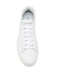 Baskets basses en cuir blanches Premiata