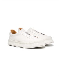 Baskets basses en cuir blanches Jil Sander