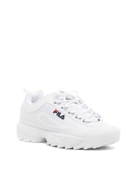 Baskets basses en cuir blanches Fila