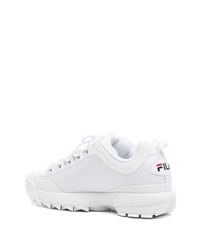 Baskets basses en cuir blanches Fila