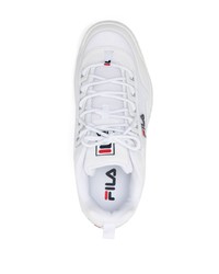 Baskets basses en cuir blanches Fila