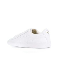 Baskets basses en cuir blanches Puma