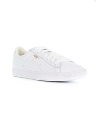 Baskets basses en cuir blanches Puma