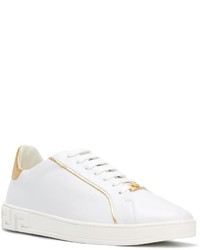 Baskets basses en cuir blanches Versace