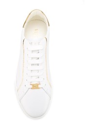 Baskets basses en cuir blanches Versace