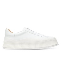 Baskets basses en cuir blanches Jil Sander