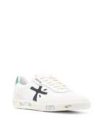 Baskets basses en cuir blanches Premiata