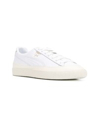 Baskets basses en cuir blanches Puma