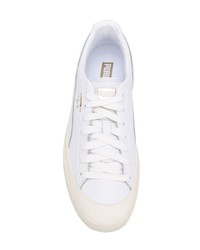 Baskets basses en cuir blanches Puma