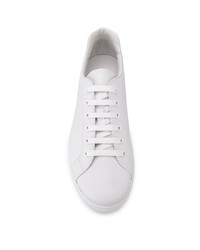 Baskets basses en cuir blanches Prada