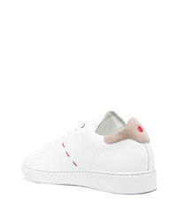 Baskets basses en cuir blanches Kiton