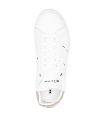 Baskets basses en cuir blanches Kiton