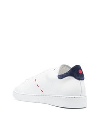 Baskets basses en cuir blanches Kiton