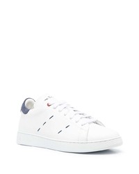 Baskets basses en cuir blanches Kiton