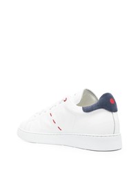 Baskets basses en cuir blanches Kiton