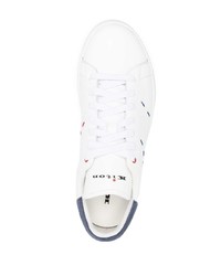 Baskets basses en cuir blanches Kiton