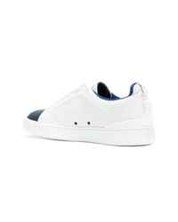 Baskets basses en cuir blanches Ermenegildo Zegna