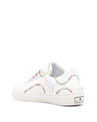 Baskets basses en cuir blanches Etro