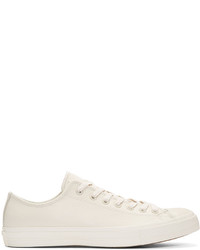 Baskets basses en cuir blanches Converse