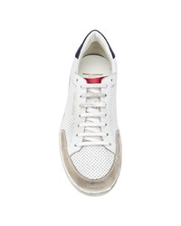 Baskets basses en cuir blanches Saint Laurent