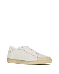 Baskets basses en cuir blanches Saint Laurent