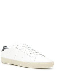 Baskets basses en cuir blanches Saint Laurent