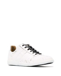 Baskets basses en cuir blanches Maison Margiela