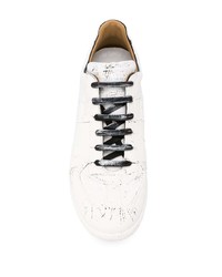 Baskets basses en cuir blanches Maison Margiela