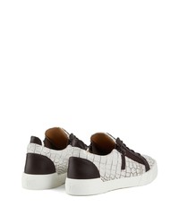 Baskets basses en cuir blanches Giuseppe Zanotti