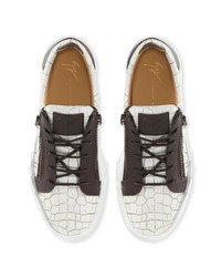 Baskets basses en cuir blanches Giuseppe Zanotti