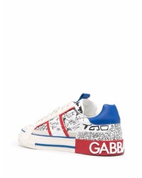 Baskets basses en cuir blanches Dolce & Gabbana