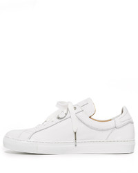 Baskets basses en cuir blanches Belstaff