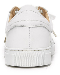 Baskets basses en cuir blanches Belstaff